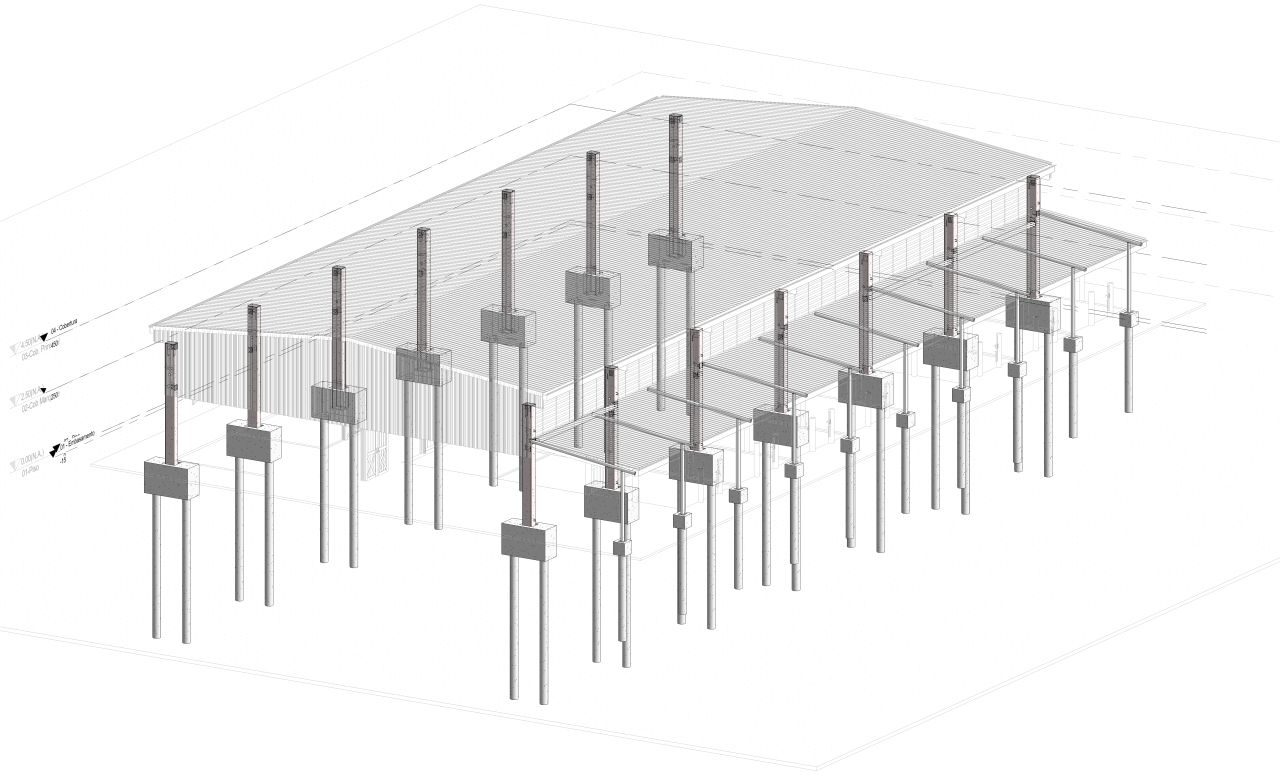 Galpão para haras: modelo estrutural